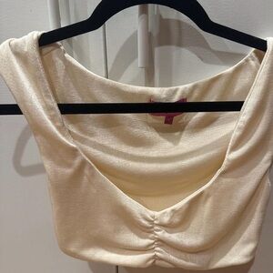 Edikted Cream Crop Top